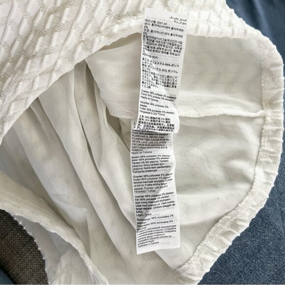 NWT AllSaints Rae Lace Bodysuit Herringbone Mesh Back Zip Thong Size 10 - Picture 9 of 9